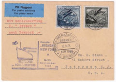 Liechtenstein 1933 Catapult Ccar Bremen - New York