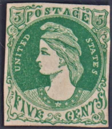 US 73E5c F - VF Mint Essay In Green