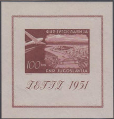 Yugoslavia C34 VF Mint NH 1951 Belgrade S/S cv $175