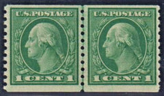 US 452 Washington / Franklin F - VF Mint NH Line Pair cv $160