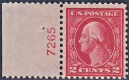 US 461 Washington / Franklin Fine Mint H Plate # Single #7265 cv $150+