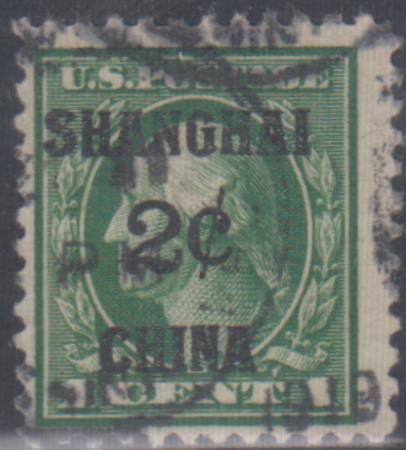 US Shanghai Overprint K1 Fine Used cv $70