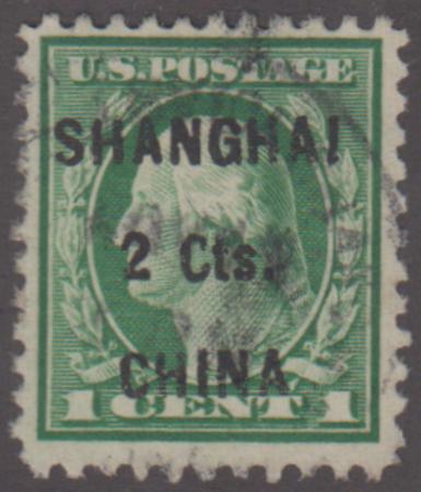 US Shanghai Overprint K17 F - VF Used S-O-N CDS Cancel