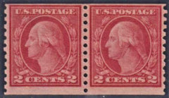 US 454 Washington / Franklin F - VF Mint NH Pristine Pair cv $360