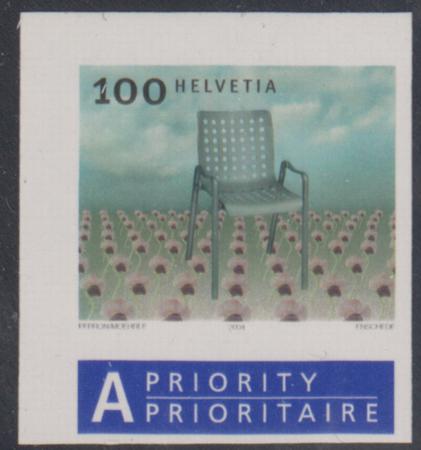 Switzerland 1170var XF NH 2004 Booklet Imperf Single SBPV Cert cv $2,400