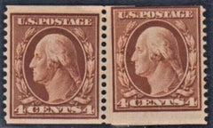 US 354 Washington / Franklin F - XF Mint LH Paste-Up Pair, cv $475++