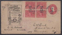 US 371 on Corner Block on 2c U411 on Registered McKeels Advertising Cover to Minneapolis.