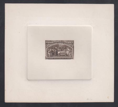 US 234Tc1ay Large Die Proof in Black Brown on India