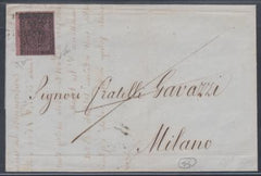 Italy Parma 4 VF Left Sheet Margin on Folded Letter to Milano, Signed Diena + Avi with Avi Cert cv $575