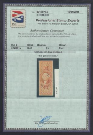 US R91a Revenues XF - SUP Used PSE 95 Cert - Beautiful!