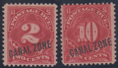 US Possessions - Canal Zone J2 - J3 Possessions F - VF Mint No Gum cv $1,150