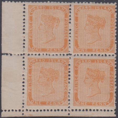 Prince Edward Island 4 Fine Mint NH/LH LL Corner Block cv $220
