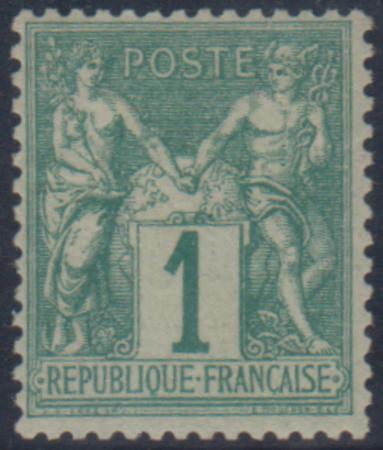 France 64 VF Mint LH 1c Type I cv $125