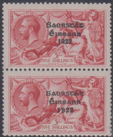 Ireland 78a F - VF Mint LH Vertical Pair, NH Wide Setting on bottom cv $700