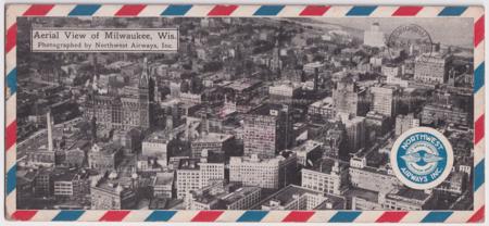 US 1930 C14 F-VF on Legal Sized PPC of Milwaukee View