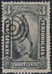 US PR10 Newspaper F - VF Used Nice Postal Target Cancel - Short Perfs cv $125