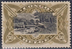 Belgian Congo 22 VF Unused LH Yellow Olive Shade cv $40