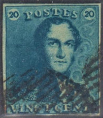 Belgium 2 VF Used 4 Margins cv $57.50