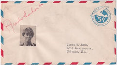 US UC1 Airmail Unflown Cover Signed by Aviator Amelia Earhart