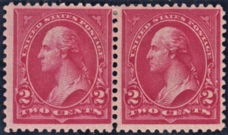US 266 - 267 Bureau and Regular Issues F - VF Hinged Setenant Pair - II + III, Fresh! cv $220