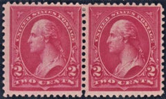 US 266 - 267 Bureau and Regular Issues F - VF Hinged Setenant Pair - II + III, Fresh! cv $220
