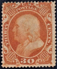 US 38 Early Classics Fine Mint LH OG, Rich Orange Color - PF + Crowe Certs cv $1,900