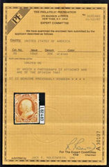 US 38 Early Classics Fine Mint LH OG, Rich Orange Color - PF + Crowe Certs cv $1,900