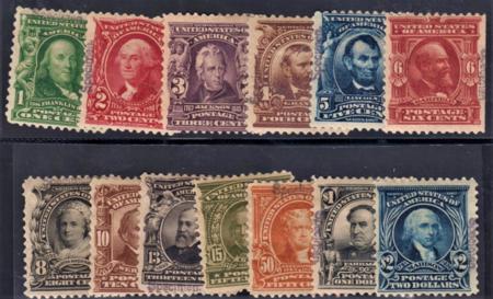 US 300S - 312S Bureau and Regular Issues F - VF Used Hinged cv $2,350