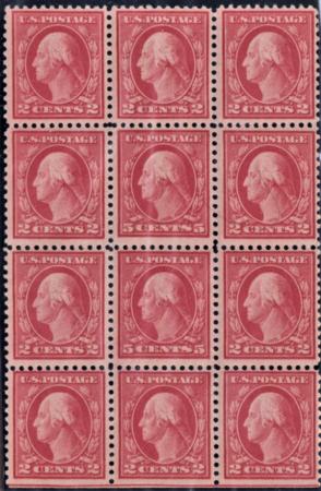 US 505 Washington / Franklin NH Error Block of 12 - Very Fresh cv $1,250