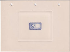 US 1016-E1 3c Red Cross Issue Die Proof in Blue