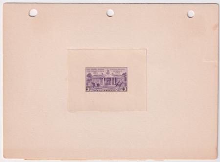 US 835P2 3c Constitution Ratification Large Die Proof in Violet