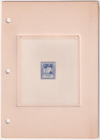 US 867P2 5c Walt Whitman Large Die Proof in Blue on White Wove