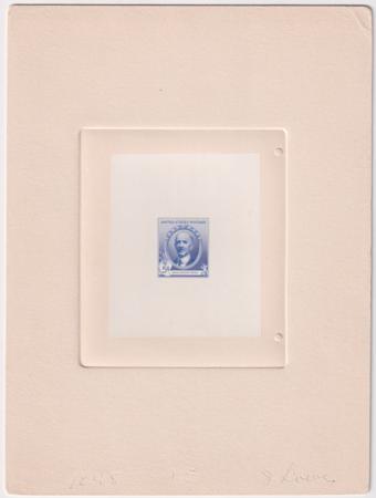 US 887P1 Daniel French Large Die Proof in Blue on India