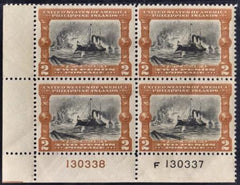 US Possessions - Philippines 444 F - VF Unused NH LL Corner Plate # Block cv $110