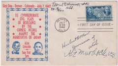 US 906 Autographed FDC, Herbert Mawi, Governor + Senators of Utah