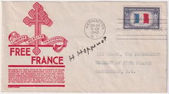 US 915 Autographed FDC, Henri Hoppenot, French  Ambassador