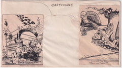 US 956 Autographed Cover  Signed by L.D. Warren, Cartoonist