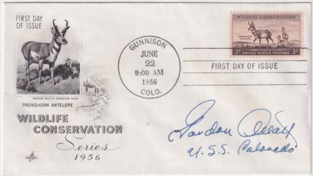 US 1078 Autographed FDC Signed by Gordon Arlott, Senator
