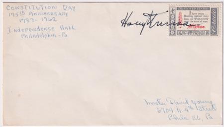 US 1141Autographed Cover Signed by Harry Truman