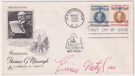 US 1147-78 Autographed FDC Signed by Ervine Metzl, Designer