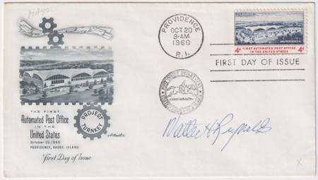 US 1164 Autographed FDC Signed by W.  Reynolds, Mayor of Providencec RI