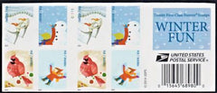 US 4937-40d Modern Imperf Winter Fun Booklet