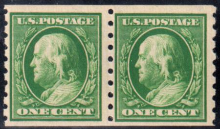 US 392 Washington / Franklin F - VF NH Pair cv $145