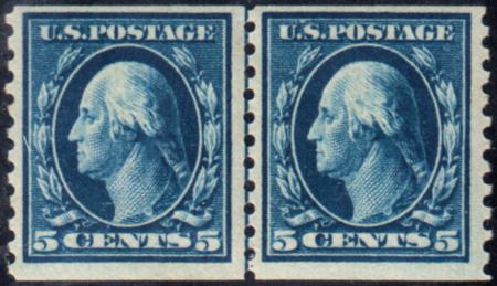 US 447 Washington / Franklin F - VF Mint NH Fresh Line Pair cv $525