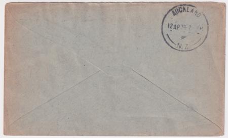 Australia 1934 1st Official Air Mail Australia - New Zealand -Auckland