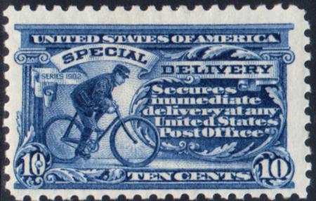 US E9a Special Delivery F - VF Mint LH Vivid Blue Shade cv $260
