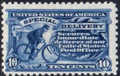 US E9a Special Delivery F - VF Mint LH Vivid Blue Shade cv $260
