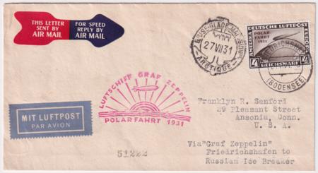 Germany 1931 Polar Flight Cover with C42