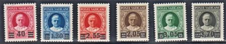 Vatican 35 - 40 F - VF NH, Multiple Signatures