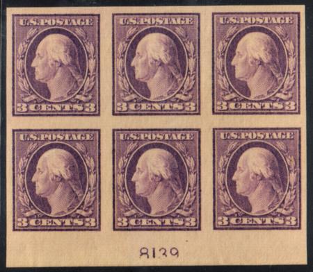 US 483 Washington / Franklin XF Unused NH Plate # Blocks cv $200